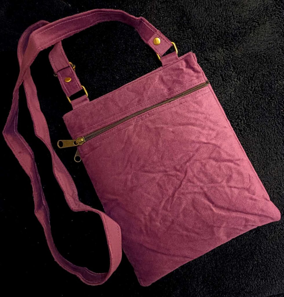 Bags Kashmir Shoulder Strap 2 Zippers Purple 2
