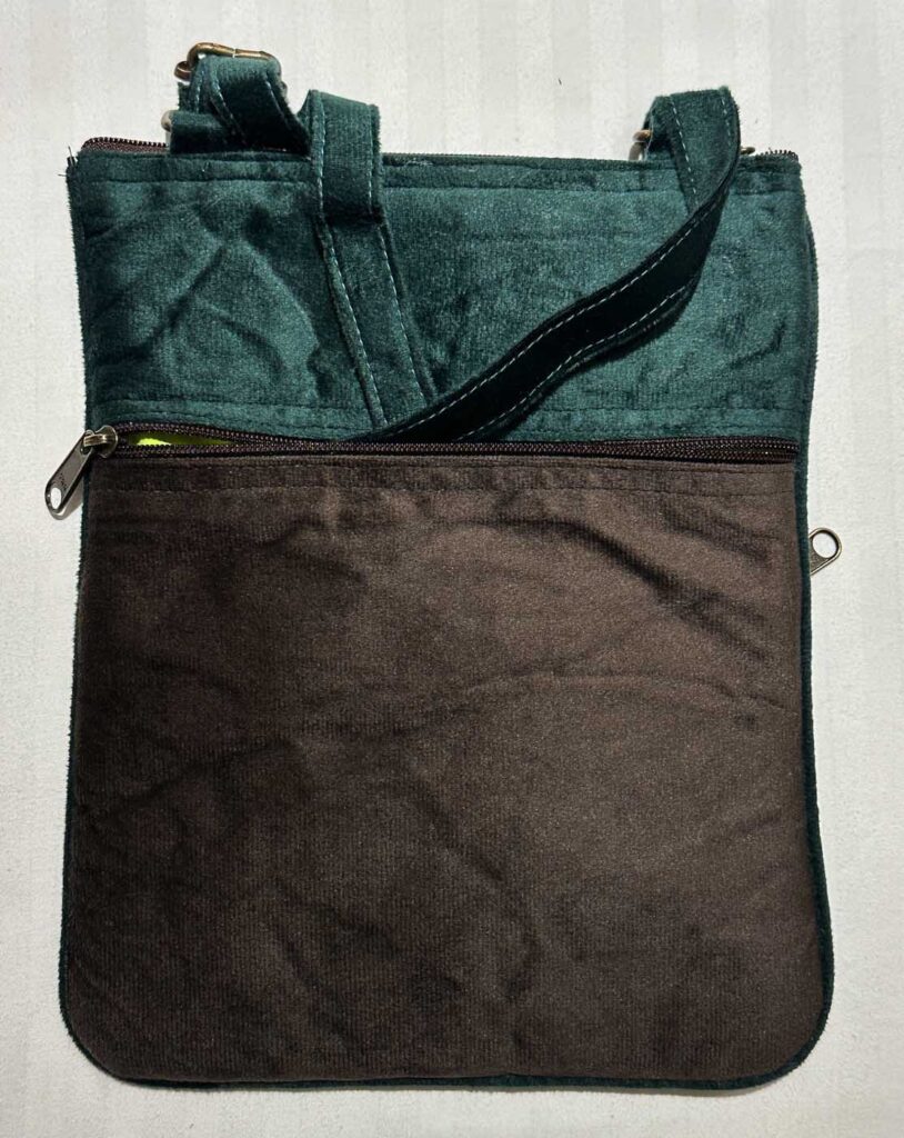 Bags Kashmir Shoulder Strap 5 Zippers Brown Royal Green 4