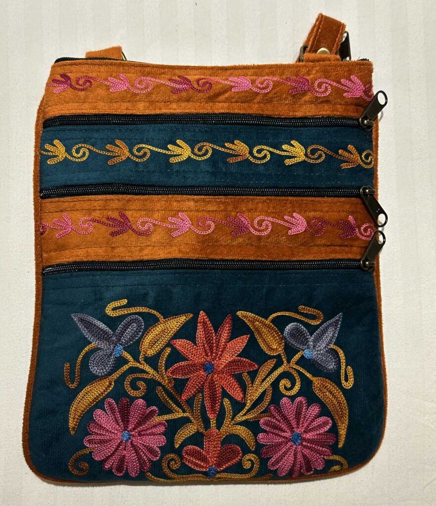 Bags Kashmir Shoulder Strap 5 Zippers Mustard Teal Green 3