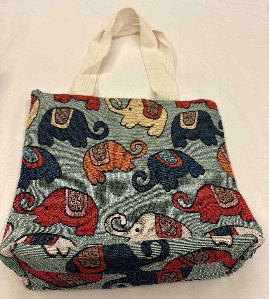 Bags - Thai - Light Green With Elephants