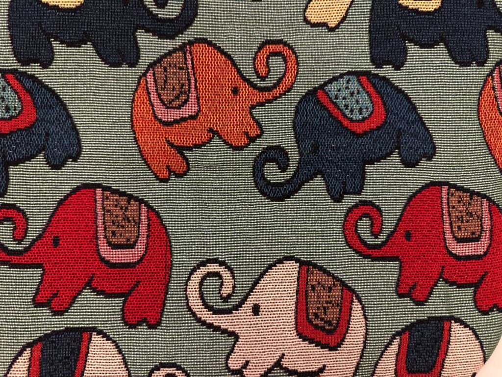 Bags - Thai - Light Green With Elephants