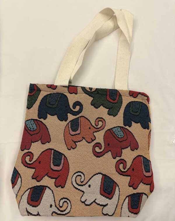 Thai Elephant Shoulder Bags - Light Yellow - Image 4