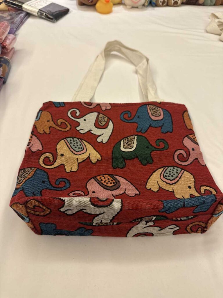Bags - Thai - Red With Elephants