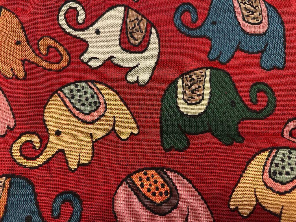 Bags - Thai - Red With Elephants