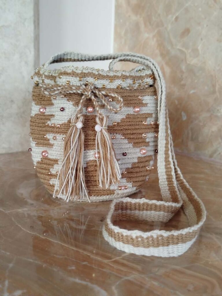 Bags Wayuu Brown And Beige Small 4