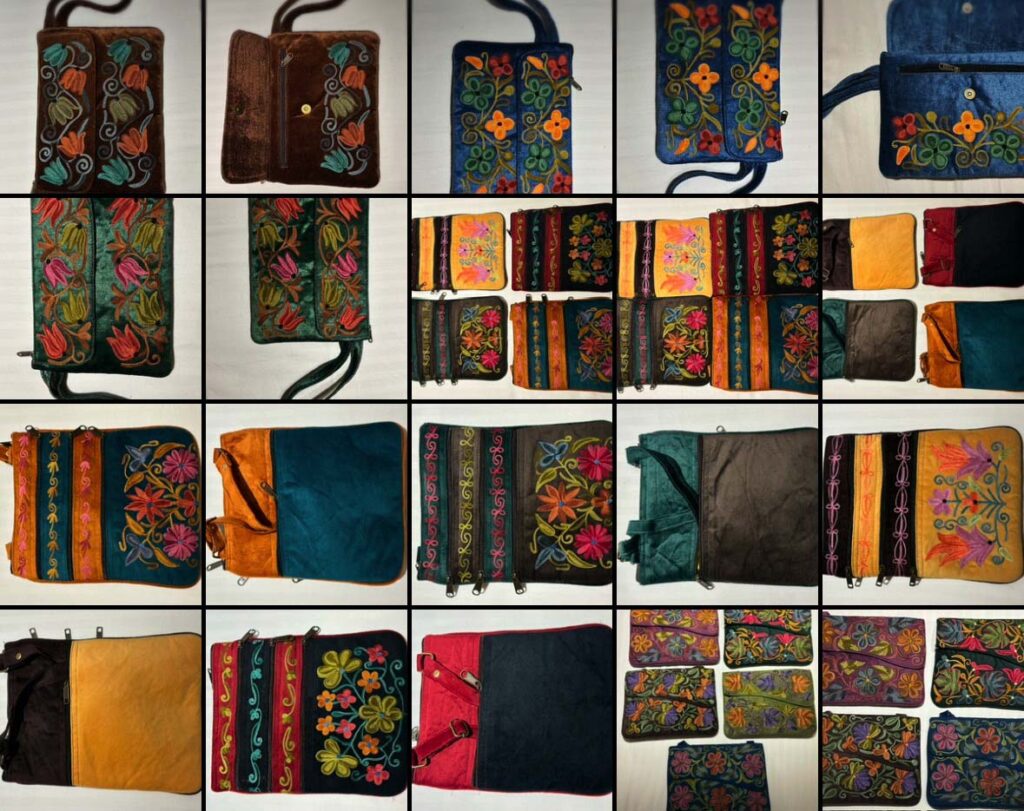 Kashmiri Suede Bags Collection