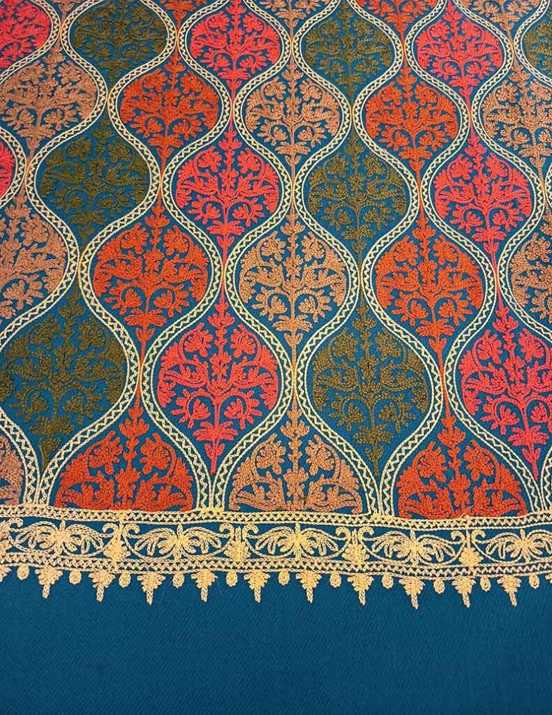 Scarves Kashmir Wool Stole Deep Petroleum Blue 8