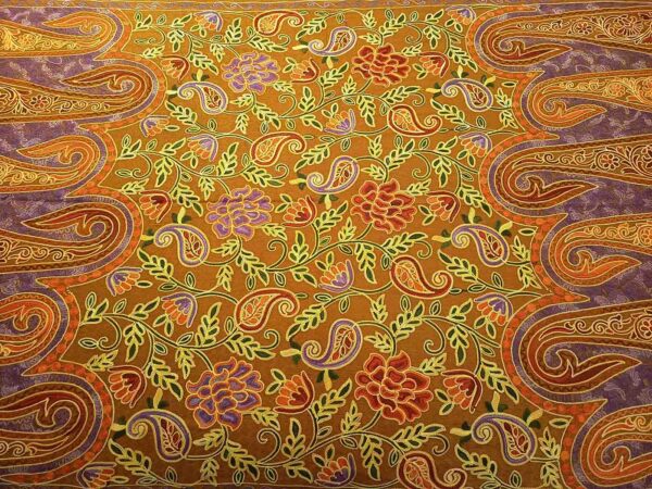 Scarves - Kashmir Wool Stole - Earthy Brown - Image 4