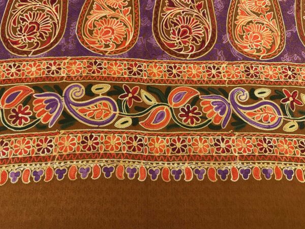 Scarves - Kashmir Wool Stole - Earthy Brown - Image 12