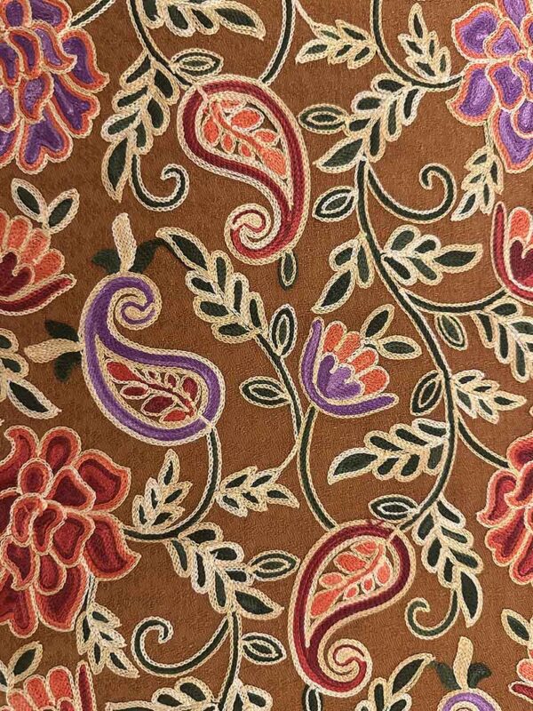 Scarves - Kashmir Wool Stole - Earthy Brown - Image 9