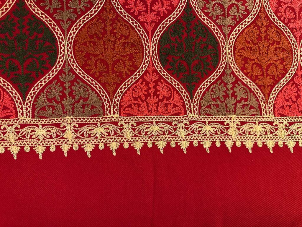 Scarves Kashmir Wool Stole Royal Red 3