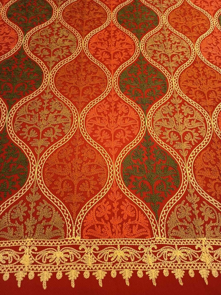 Scarves - Kashmir Wool Stole - Royal Red 4