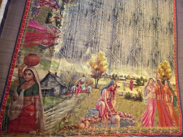 Banana Silk Saree Purple 2 Banana Silk Saree — Purple — photo 2