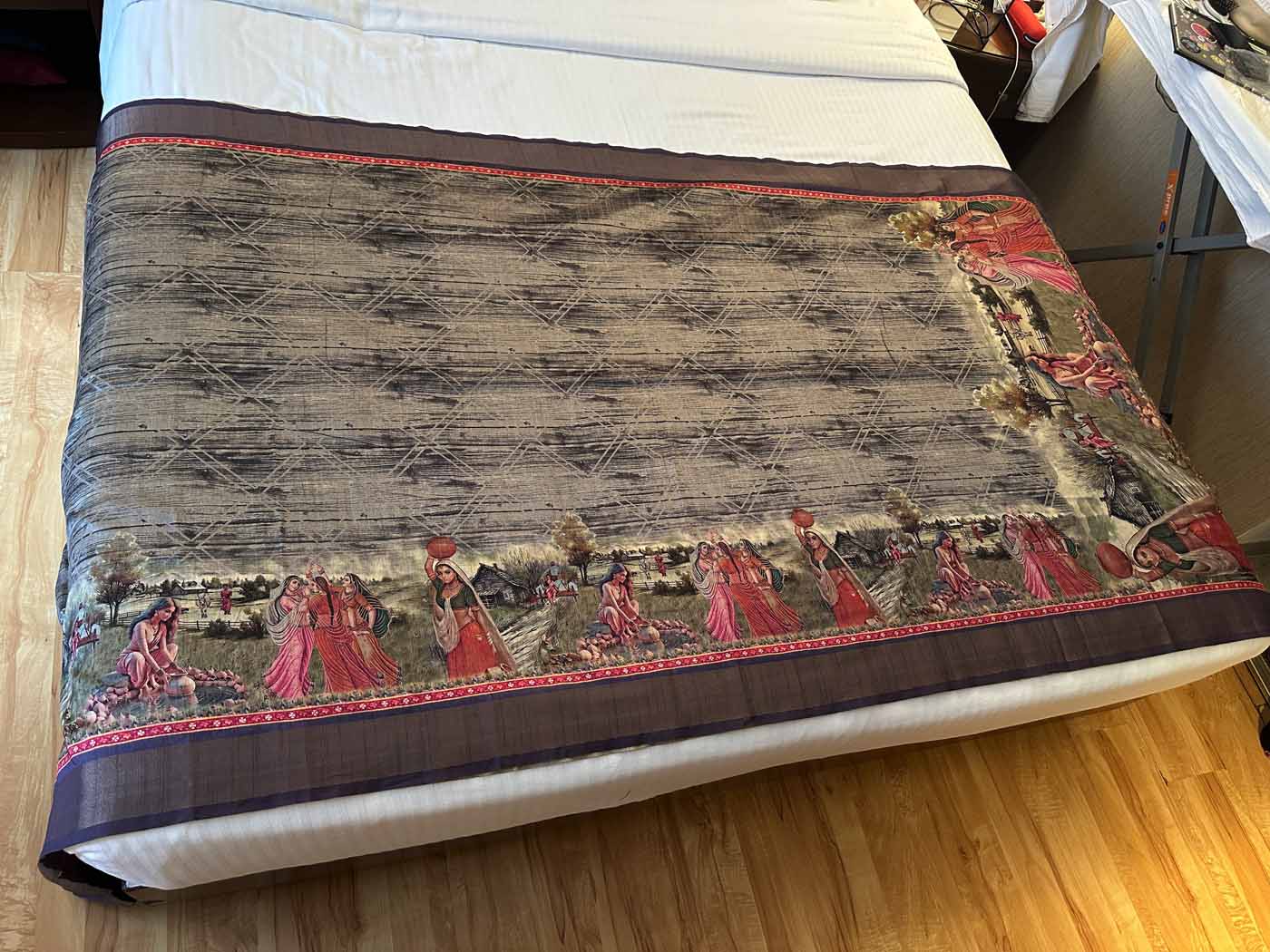 Banana Silk Saree — Purple — photo 20