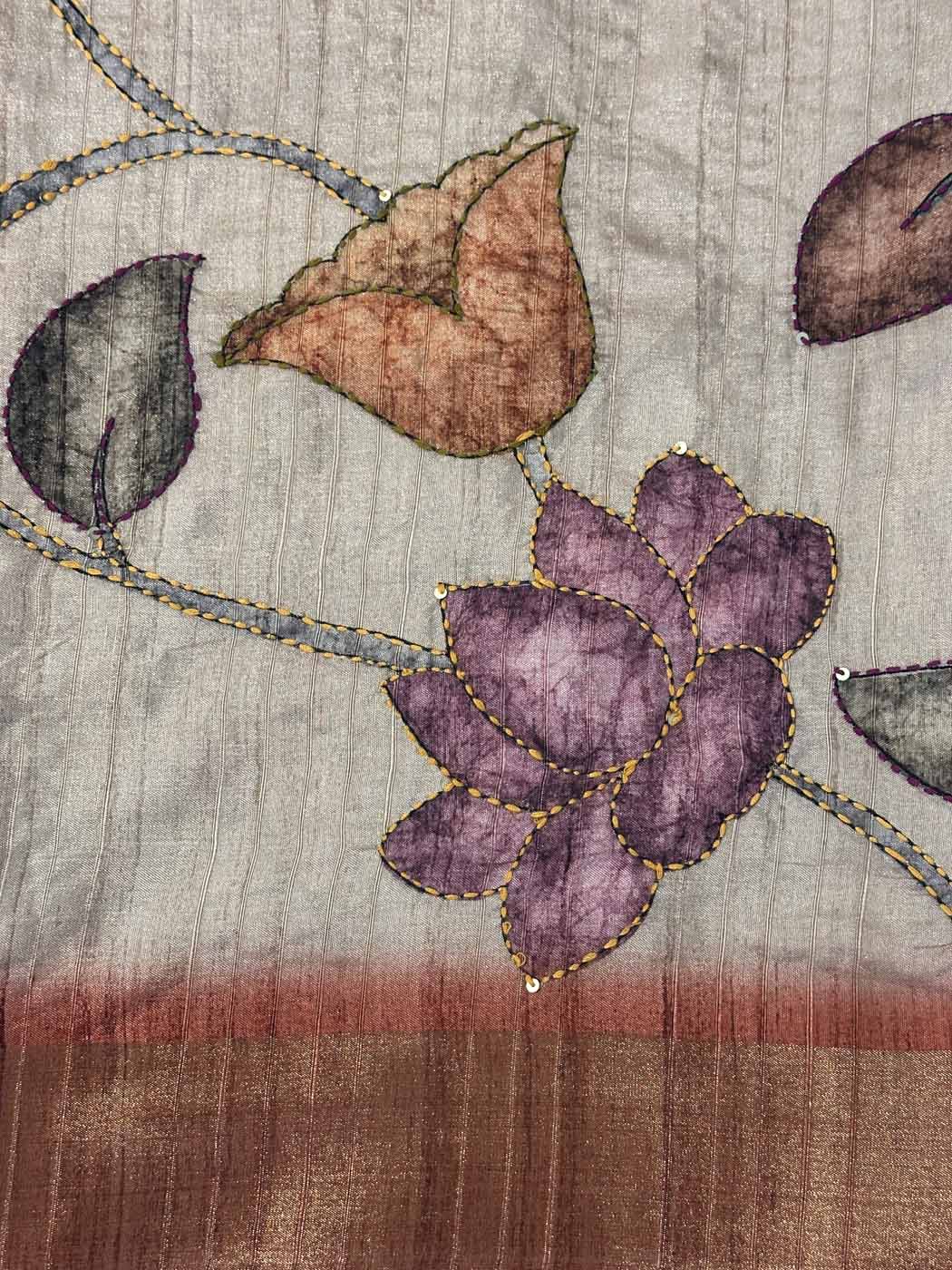 Cotton Silk Saree — Gold + Coral — photo 18