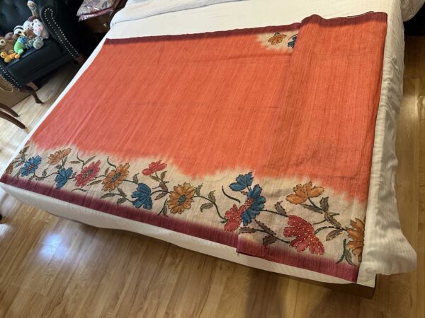 Cotton Silk Saree — Lotus, Purple + Terracotta — photo 1