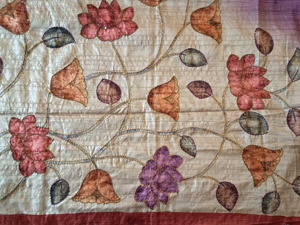 Cotton Silk Saree Lotus Purple Terracotta 2 Cotton Silk Saree — Lotus, Purple + Terracotta — photo 2