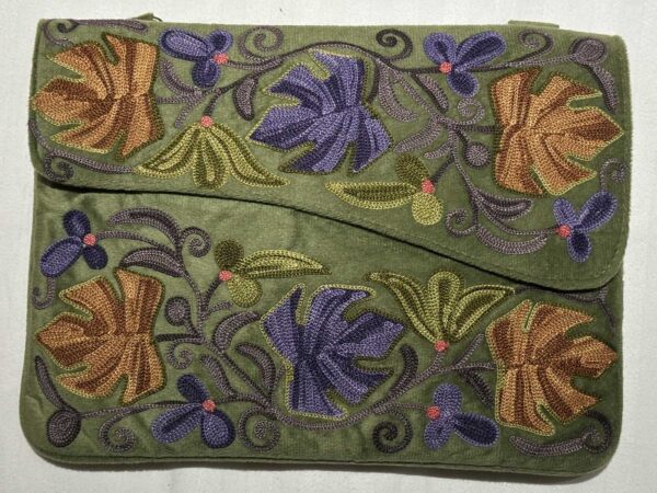 Kashmiri Suede Bag — Shoulder Strap, 1-Zipper — Light Green — photo 1