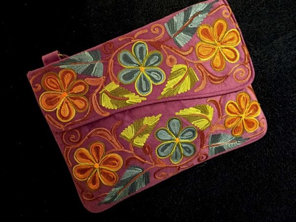 Kashmiri Suede Bag — Shoulder Strap, 1-Zipper — Light Purple — photo 1