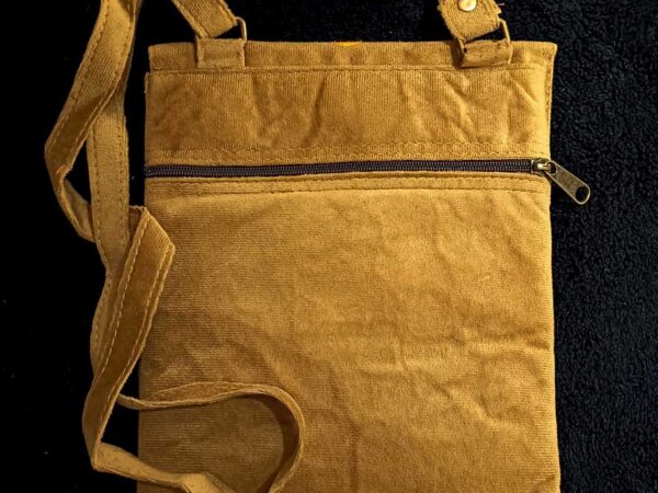 Kashmiri Suede Bag — Shoulder Strap, 2-Zipper · Light Brown — photo 2