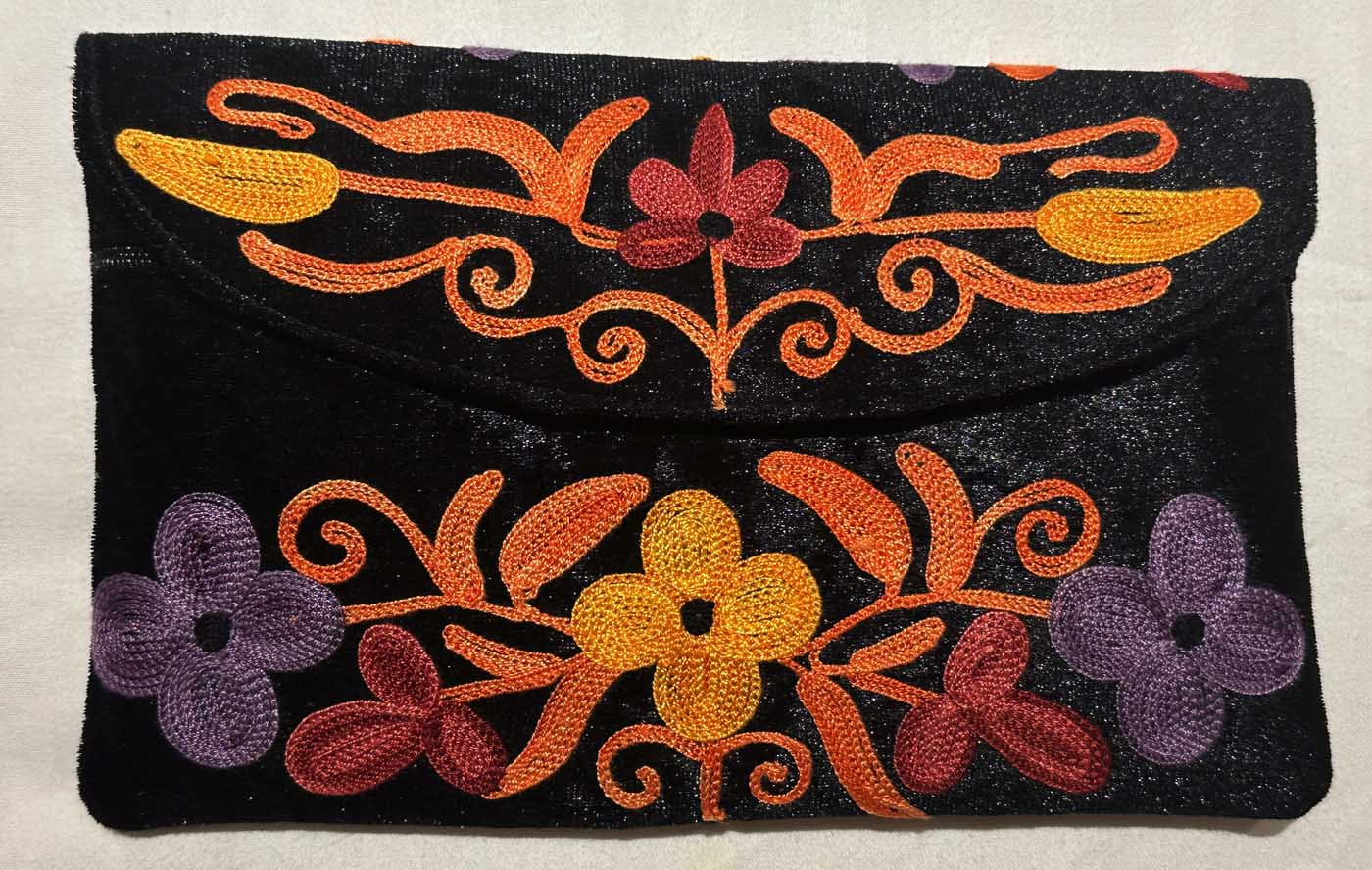 Kashmiri Suede Bag — Strapless — Black — photo 6