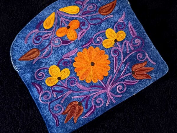 Kashmiri Suede Bag — Strapless — Blue — photo 1