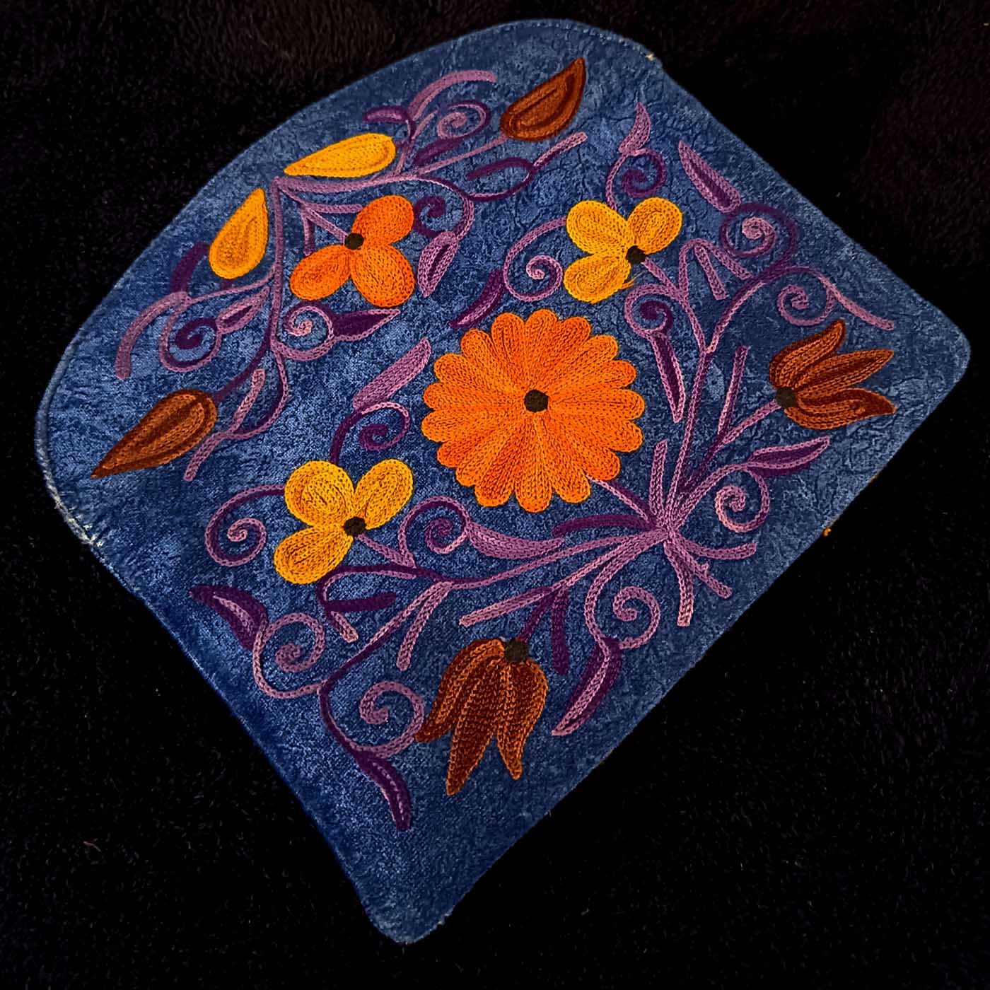 Kashmiri Suede Bag — Strapless — Blue — photo 3