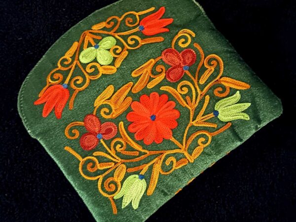 Kashmiri Suede Bag — Strapless · Green — photo 2