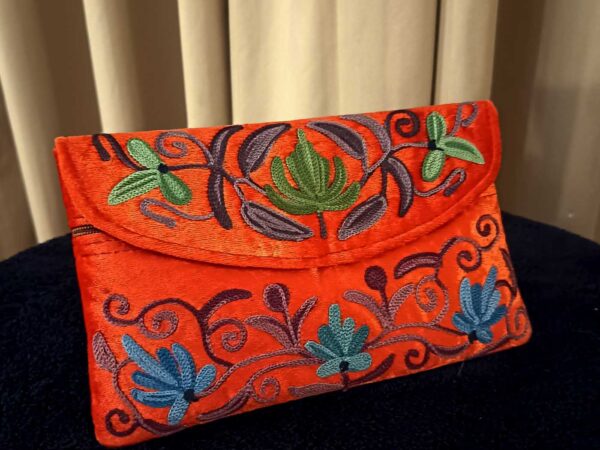 Kashmiri Suede Bag — Strapless — Orange — photo 1