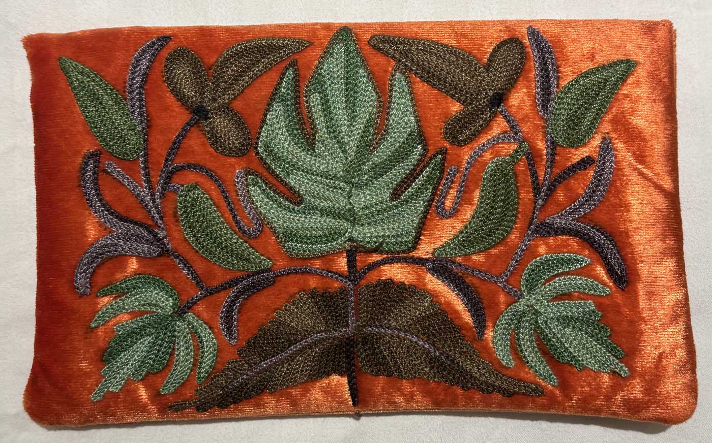 Kashmiri Suede Bag — Strapless — Orange — photo 6