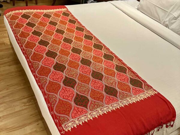 Kashmiri Wool Stole — Royal Red — photo 1