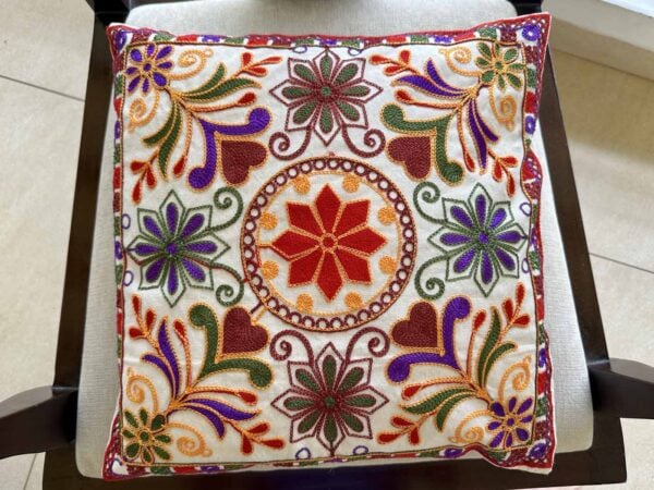 Khadi Cotton Pillow Cases — Elephants & Flowers (Set of 2) — photo 1