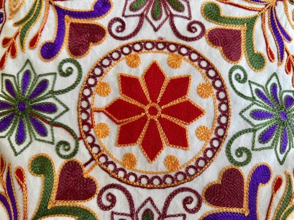 Khadi Cotton Pillow Cases Elephants Flowers Set Of 2 2 Khadi Cotton Pillow Cases — Elephants & Flowers (Set of 2) — photo 2
