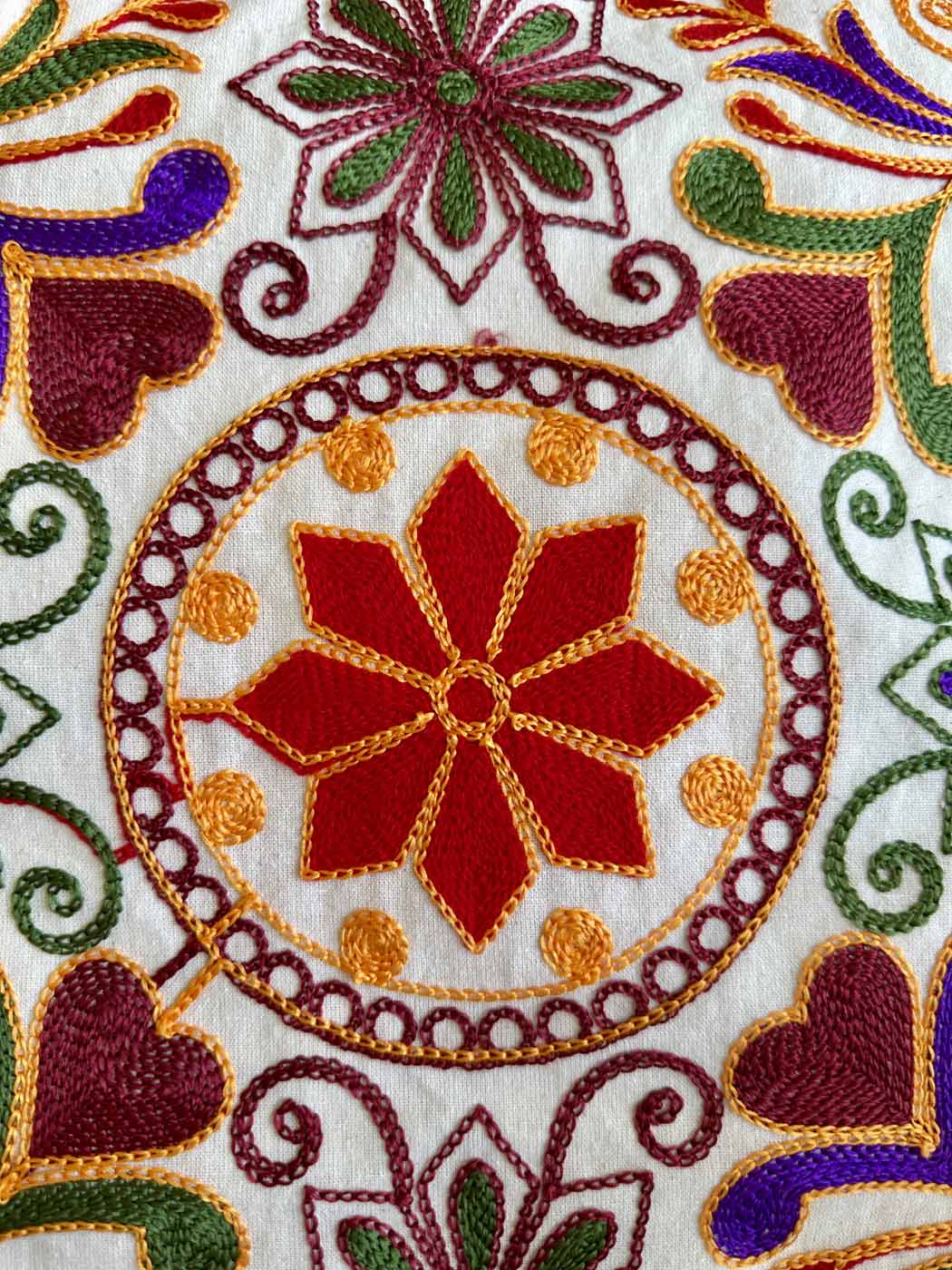 Khadi Cotton Pillow Cases — Elephants & Flowers (Set of 2) — photo 4