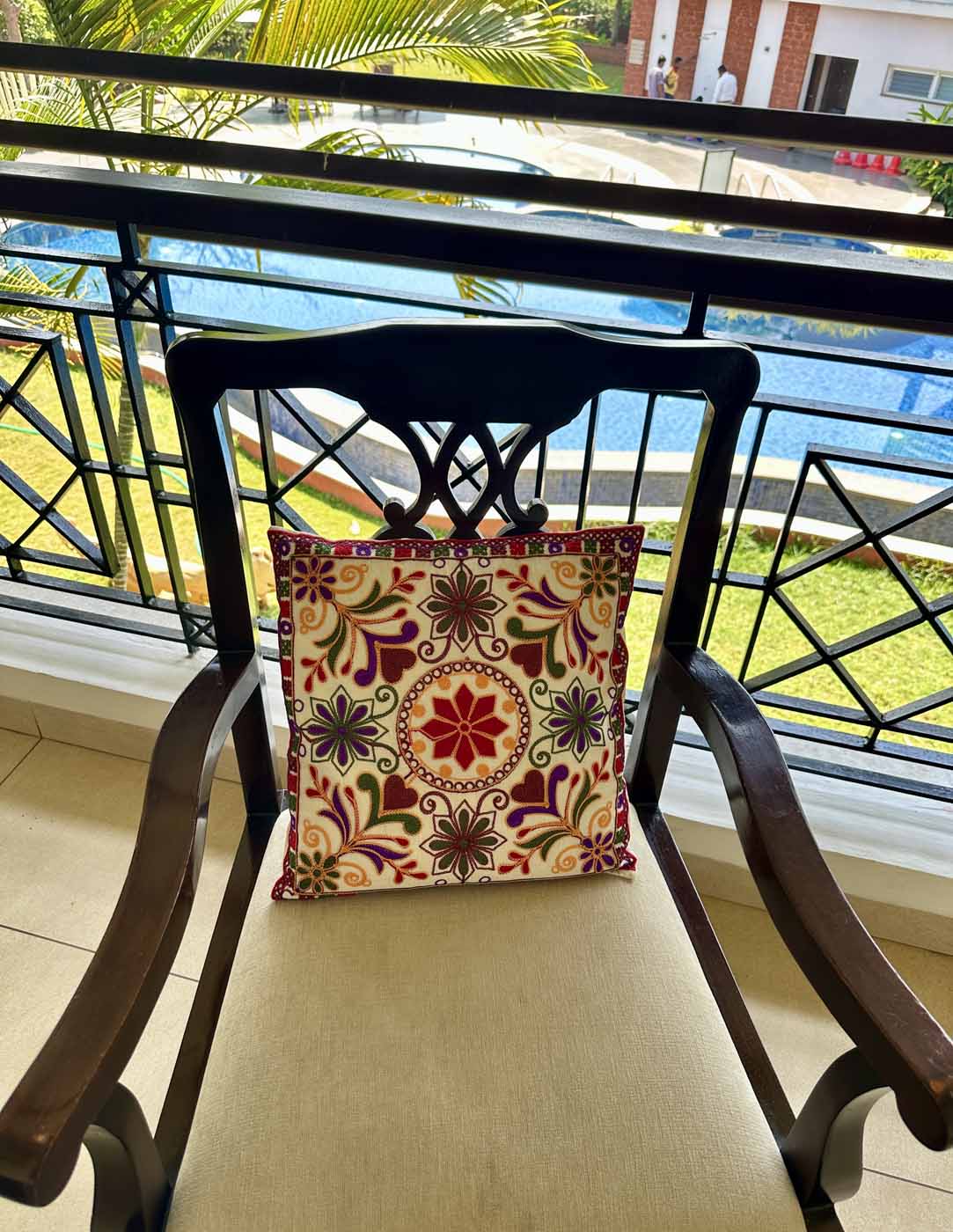 Khadi Cotton Pillow Cases — Elephants & Flowers (Set of 2) — photo 5