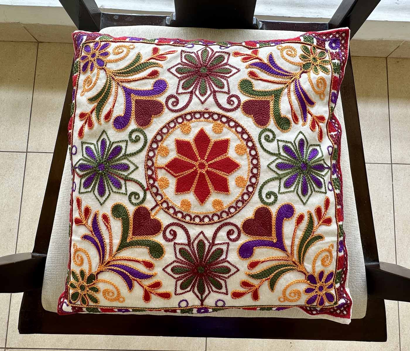 Khadi Cotton Pillow Cases — Elephants & Flowers (Set of 2) — photo 8