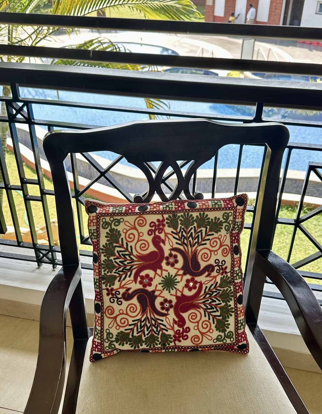 Khadi Cotton Pillow Cases β Elephants, Peacocks & Flowers (Set of 3) β photo 5