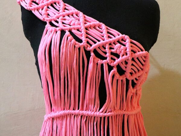 Macramé Dress — Pink (Size M) — photo 1