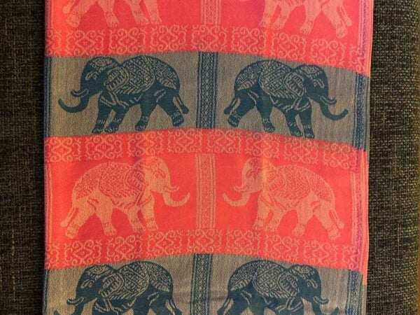 Thai Pashmina Scarf — Pink + Blue + Red + Green — photo 1