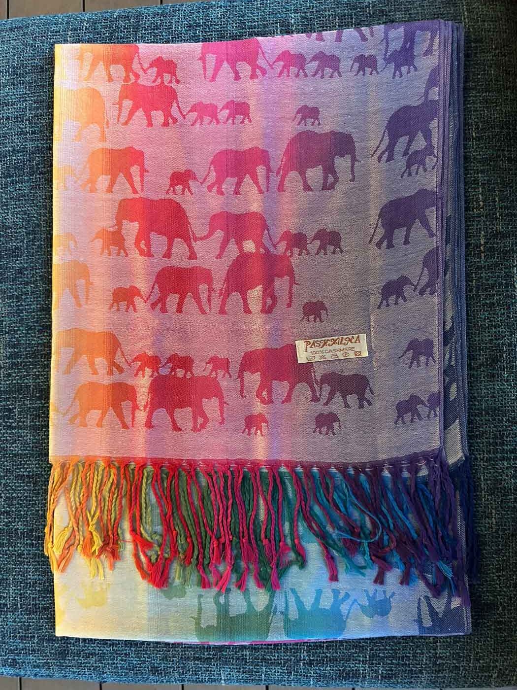Thai Pashmina Scarf — Pink Rainbow — photo 3