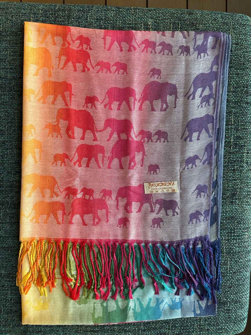 Thai Pashmina Scarf — Pink Rainbow — photo 4