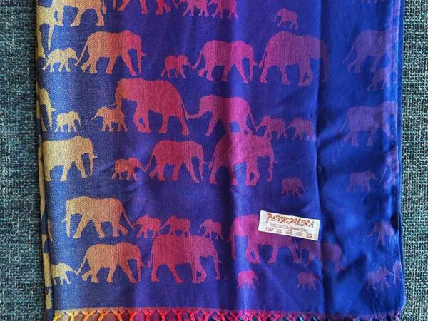 Thai Pashmina Scarf — Purple Rainbow — photo 1