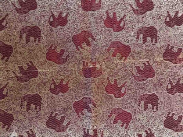 Thai Silk Elephant Scarf Fuchsia Silver 2 Thai Silk Elephant Scarf — Fuchsia + Silver — photo 2
