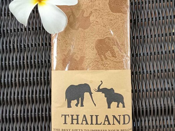 Thai Silk Elephant Scarf Gold 2 Thai Silk Elephant Scarf — Gold — photo 2
