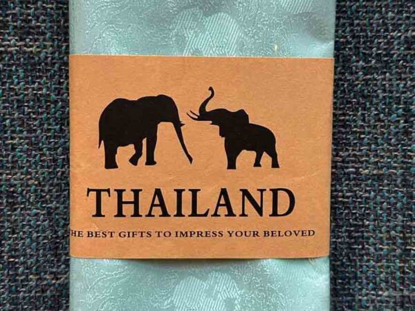 Thai Silk Elephant Scarf — Mint Green — photo 1