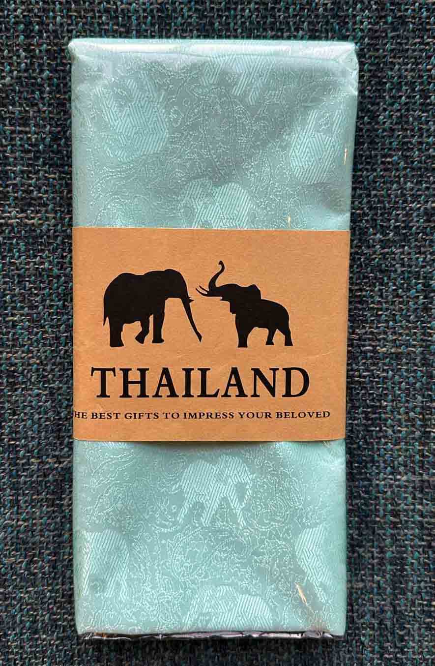 Thai Silk Elephant Scarf — Mint Green — photo 1
