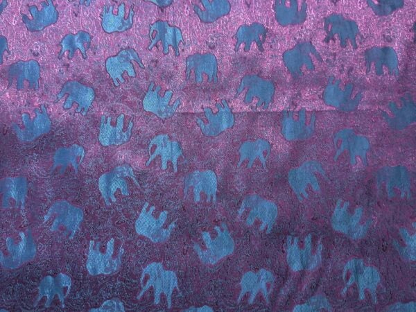 Thai Silk Elephant Scarf — Purple — photo 1