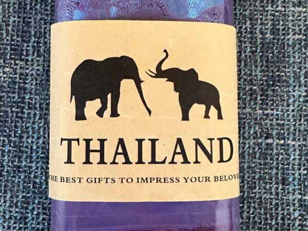 Thai Silk Elephant Scarf Purple 2 Thai Silk Elephant Scarf — Purple — photo 2